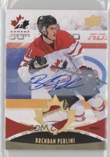 2016 Team Canada Juniors Jerseys Gold Spectrum Brendan Perlini Patch Auto 2a8