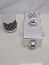 1l Aluminum Oil Catch Can Reservoir Tank Breather Filter Baffled Read