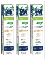 3 Kiss My Face SENSITIVE Orange Mint Gel Toothpaste FULL SIZE NIB 4.5oz SEALED