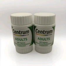 Centrum Multivitamin Multimineral Supplement For Adults 60 Tablets Lot Of 2.