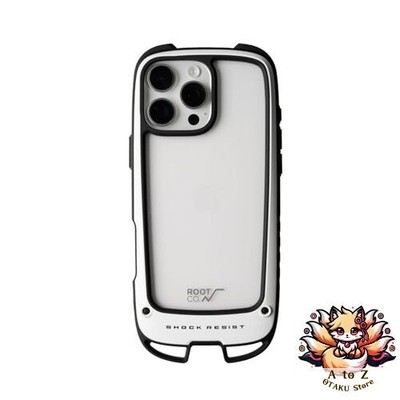 NEW ROOT CO. GRAVITY Shock Resist Case + Halt für iPhone 16 Pro Max weiß