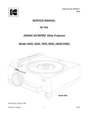 KODAK EKTAPRO SLIDE PROJECTOR 4020 5020 7020 9020 SERVICE MANUAL REPRINTED