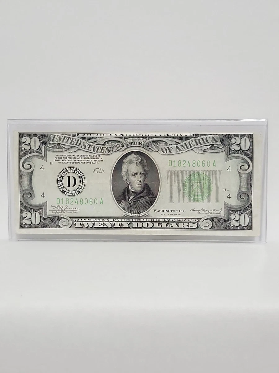 Uncirculated Uncertified $20 US Federal Reserve Small Notes for