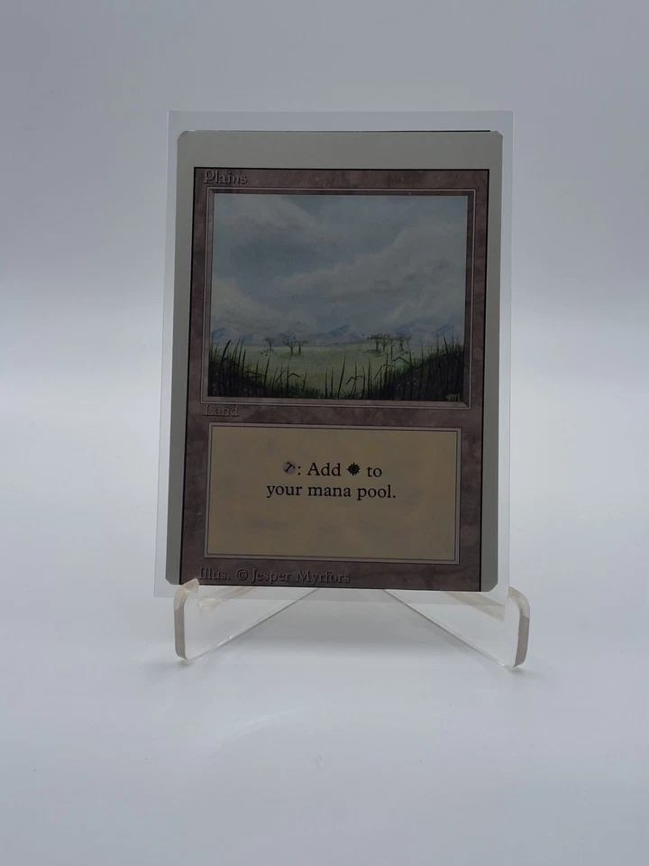 PLAINS 1994 REVISED EDITION Magic: The Gathering FACTORY ERROR vintage MINT - Image 3 of 3