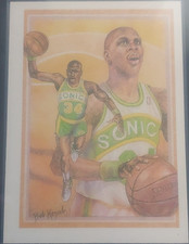 NBA Hoops Xavier McDaniel #379 Seattle Supersonics Checklist Illustrated