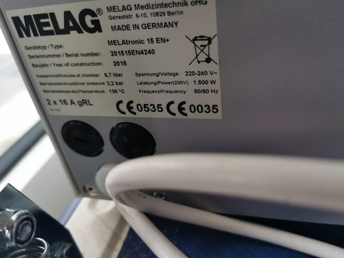 Melag MELAtronic Autoklav 15 EN+ Sterilisator | Bj. 2015 | 3 Tabletten - Bild 2 von 6