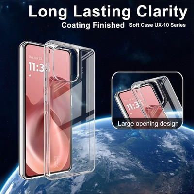 IMAK For Motorola Moto G86 Power, Shockproof Soft Rubber Transparent Case Cover
