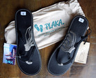 Plaka Hand-Woven Thong Sandals Women's Size 9 Black Zebra Shoes w/ Dust Bag, NEW — photo 2