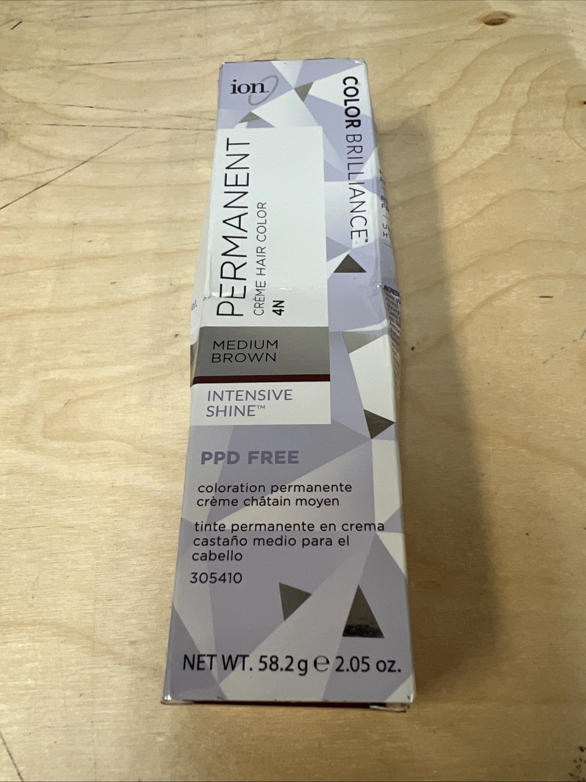 Brillance Permanent Creme Hair Color In 4n Medium Brown 58.2g Box Dama