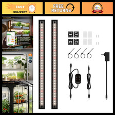 Full Spectrum LED Grow Light Strips for Indoor Plants - 3500K, Auto Timer, Dimma