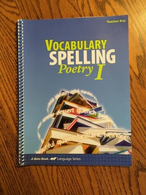 Abeka Vocabulary Spelling Poetry I Teacher Key