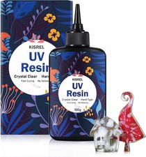 KISREL UV Resin 100g - Upgraded UV Resin Kit, Hard Type Crystal Clear Ultraviole