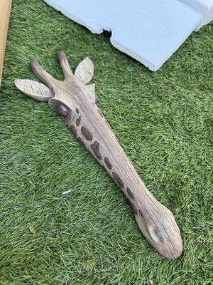 Wandbehang Giraffe aus Holz geschnitzt 40 cm Savanne Dekor