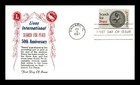 US COVER LIONS INTERNATIONAL SEARCH FOR PEACE 50TH ANNIVERSARY FDC KHOL KRAFT