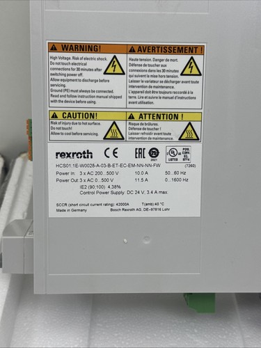 REXROTH HCS01.1E-W0028-A-03-B-ET-EC-EM-NN-NN-FW CONVERTITORE COMPATTO R911334782 - Foto 6 di 10