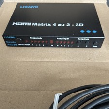 Ligawo HDMI Matrix 4x2 3D mit Netzteil, Fernb...