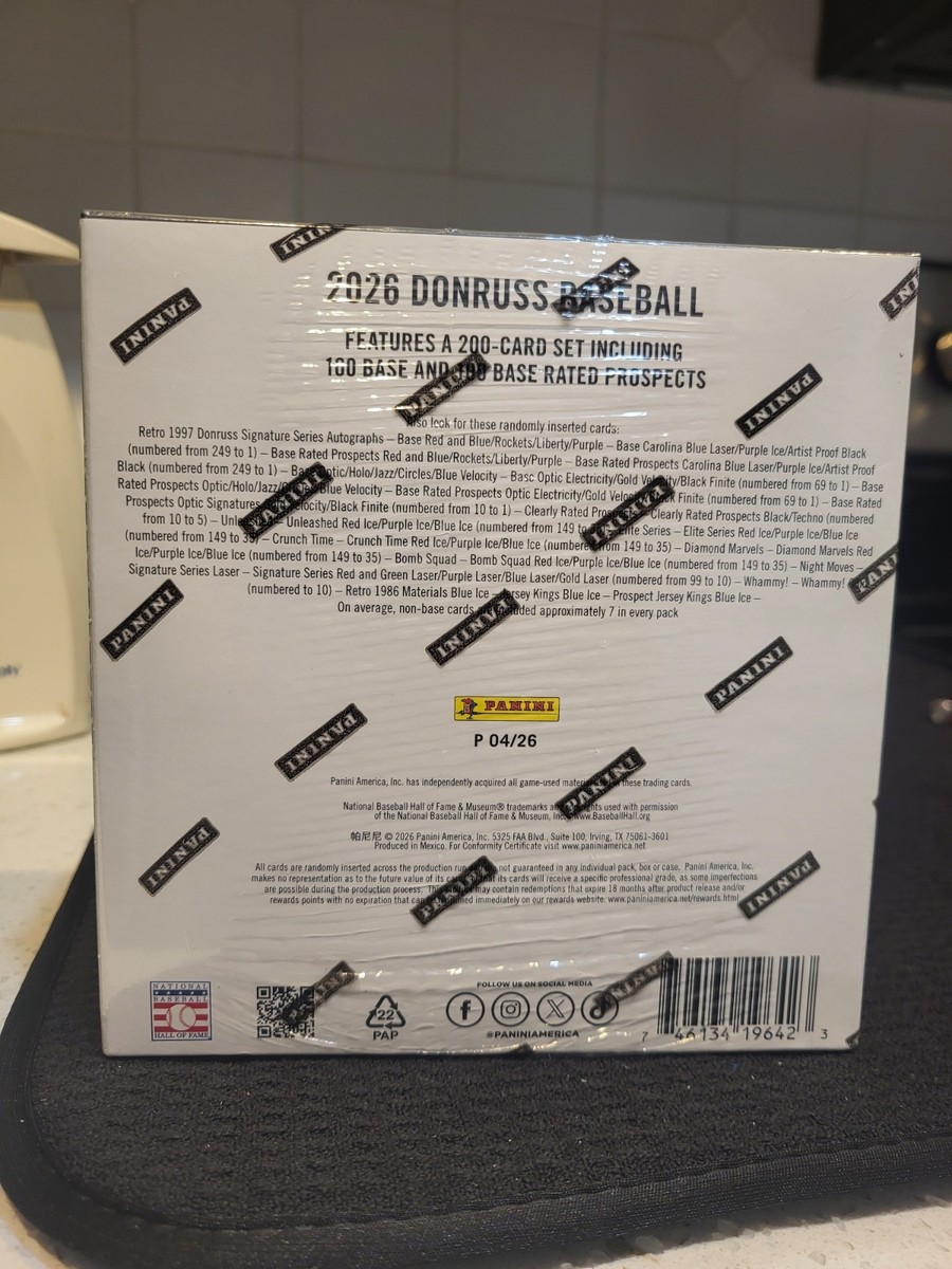 2026 Panini Donruss Baseball Trading Cards Mega Box FACTORY for