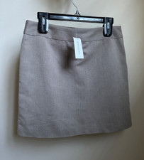 NEW 2007 Banana Republic Herringbone Short Skirt Cotton  Linen  Lined 8