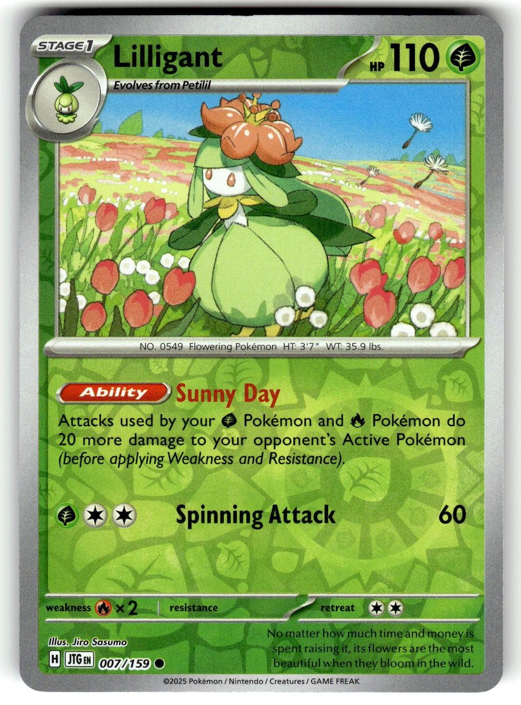 Lilligant 007/159 Reverse Holo Common Journey Together NM Jiro Sasumo