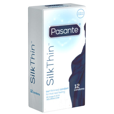 Pasante Silk Thin Kondome | Ultradünn 0,04 mm | 12/60/144 Stück | Gefühlsecht