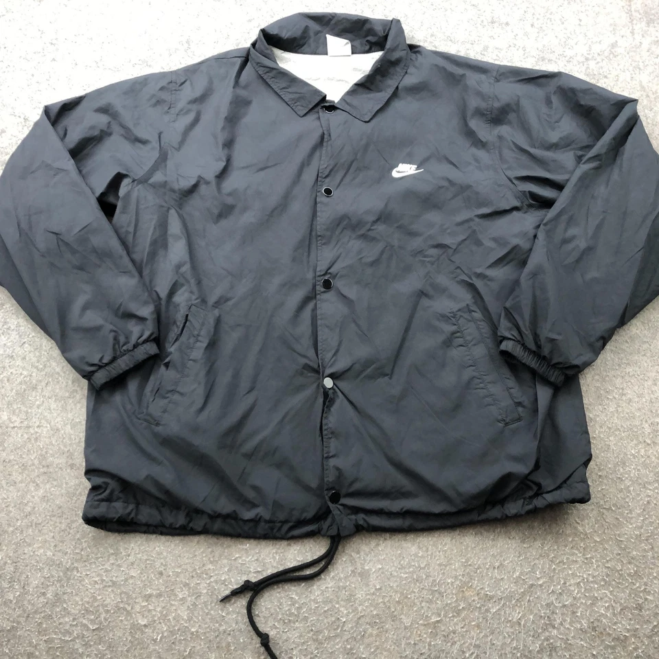 Nike Jacket Mens Large Windbreaker Lined Swoosh Lightweight Drawstring - Image 2 of 4