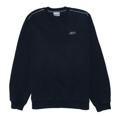 Reebok Herren Pullover Sweatshirt schwarz Rundhals L Regular Fit