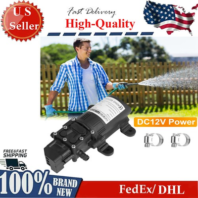 #ad 12V High Pressure Water Pump 123PSI Self Priming Sprayer Diaphragm Auto Switch $26.99