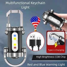 Portable Rechargeable Bright Keychain Flashlight Phone Charger,Emboadlie Mode TL