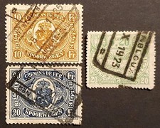 Belgium stamps 1920 & 1921 Railway Parcel Post 3v