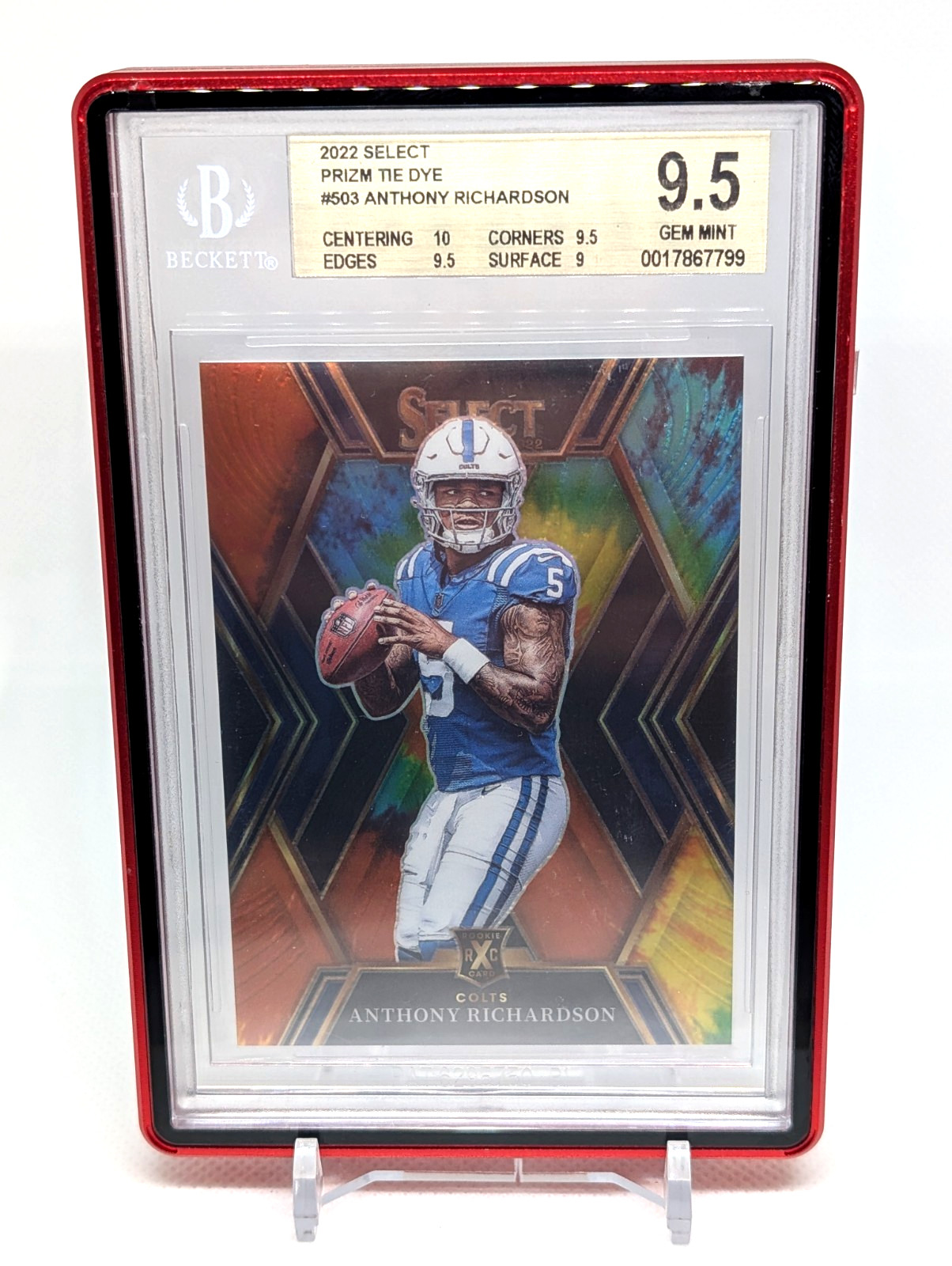 2022 Select Anthony Richardson Rookie Tie Dye Prizm RC XRC /25 Colts Gem Mint