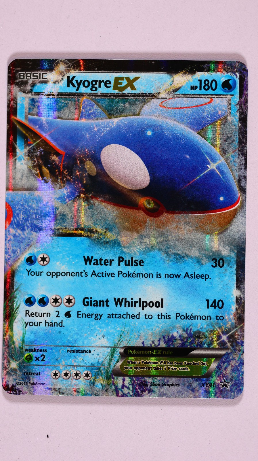 Pokémon Kyogre EX XY41 Ultra Rare Black Star Promo - Holo - NM
