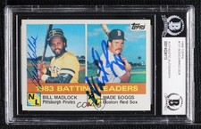 BAS 1984 Topps League Leaders Bill Madlock Wade Boggs #131 BGS Authentic HOF ow6
