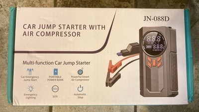 Multi-Function Car Jump Starter with Air Compressor JN-088D - NEW In Opened Box