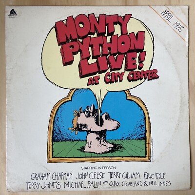 MONTY PYTHON-LIVE AT CITY CENTER 1976 ARISTA RECORDS LP AL 4073 VG