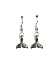 New Mermaid Tail Charm Earrings 925 Sterling Silver Hooks Artisan