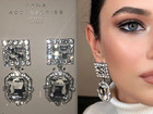 GRANDES BOUCLES D'OREILLES ZARA AVEC STRASS NEUVES
