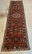 TRIBAL VINTAGE ANTIQUE  2.5 X 8.6 HERIZ Karaja RUG Runner Professionally Washed