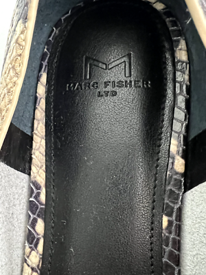 MARC FISHER LTD Size 8 Enaba Loafer Snake Print LEATHER  display picture 2