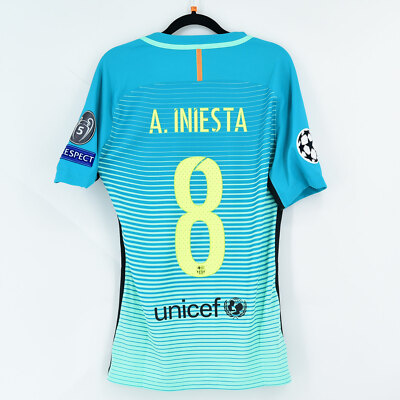 2016-17 Barcelona Player Issue Third Shirt #11 A. INIESTA