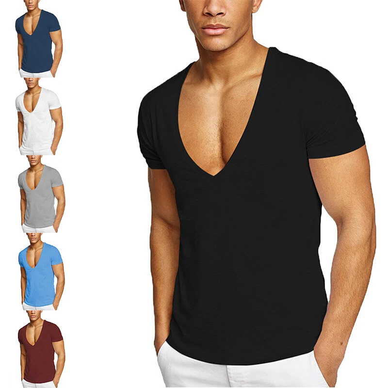Casual v neck t best sale shirts