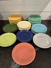 Vintage Fiestaware 6" Saucers GUC & EUC Assort. Colors Circa 1936-1969