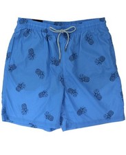 Kirkland Signature Men's Swim Shorts - Blue Pineapple Print - Size: Large