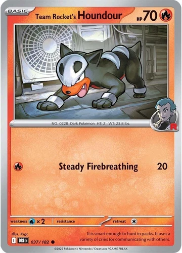 Team Rocket's Houndour 037/182 Sv10: Destined Rivals