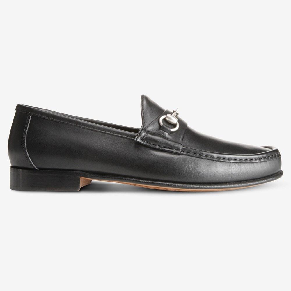 Allen Edmonds Black Leather Bit Loafers with Silver Hardware Allen Edmonds LARISSA Black Leather Horsebit Loafers Men main image 2