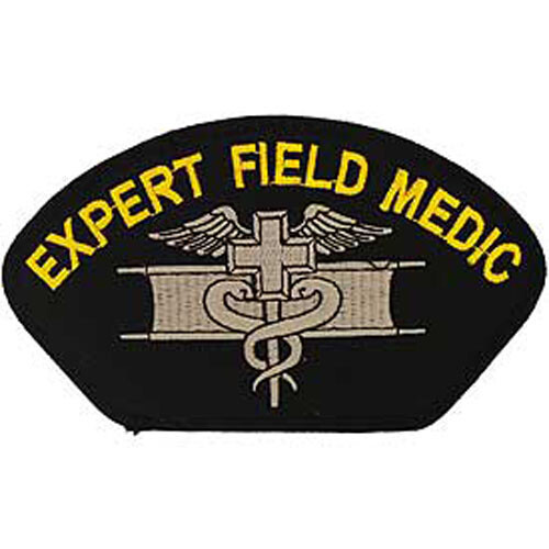 Army Hat Expert Medical Badge 2.75 x 5.25 in Embroidered Iron On Patch