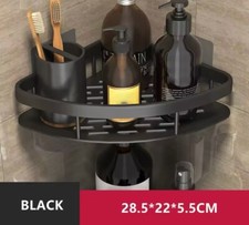 3 Pcs Bathroom Set Shelf Aluminum Alloy Shampoo Rack Makeup Storage Organizer