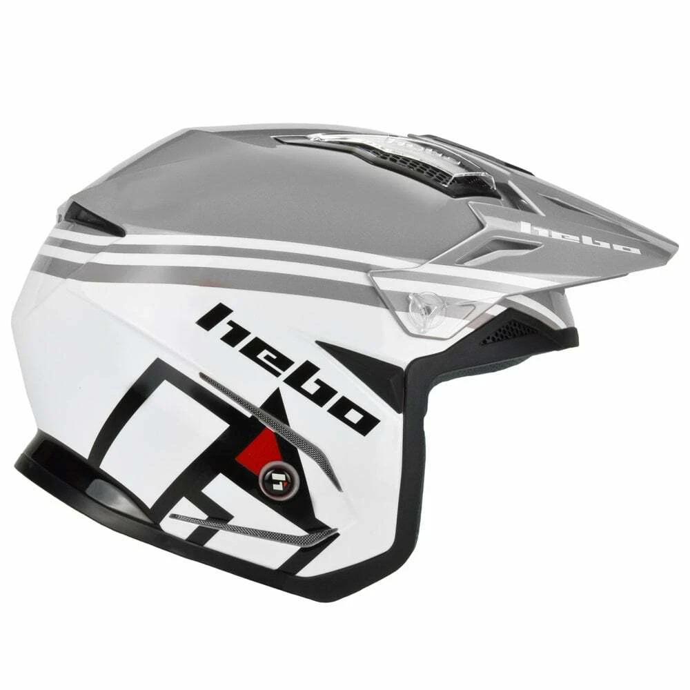 Hebo 2022 Zone 5 Line Trials Motorcycle Motor Bike Helmet Black White