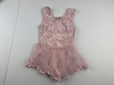 Jacques Moret Girls Pink Dance Leotard Tutu Ballerina Size M 7 / 8 Rose Fluffy