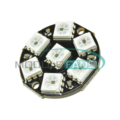 10PCS 7-Bit WS2812 5050 RGB LED Ring Round Decoration Bulb Arduino 10PCS 7-Bit WS2812 5050 RGB LED Ring Round Decoration Bulb Arduino