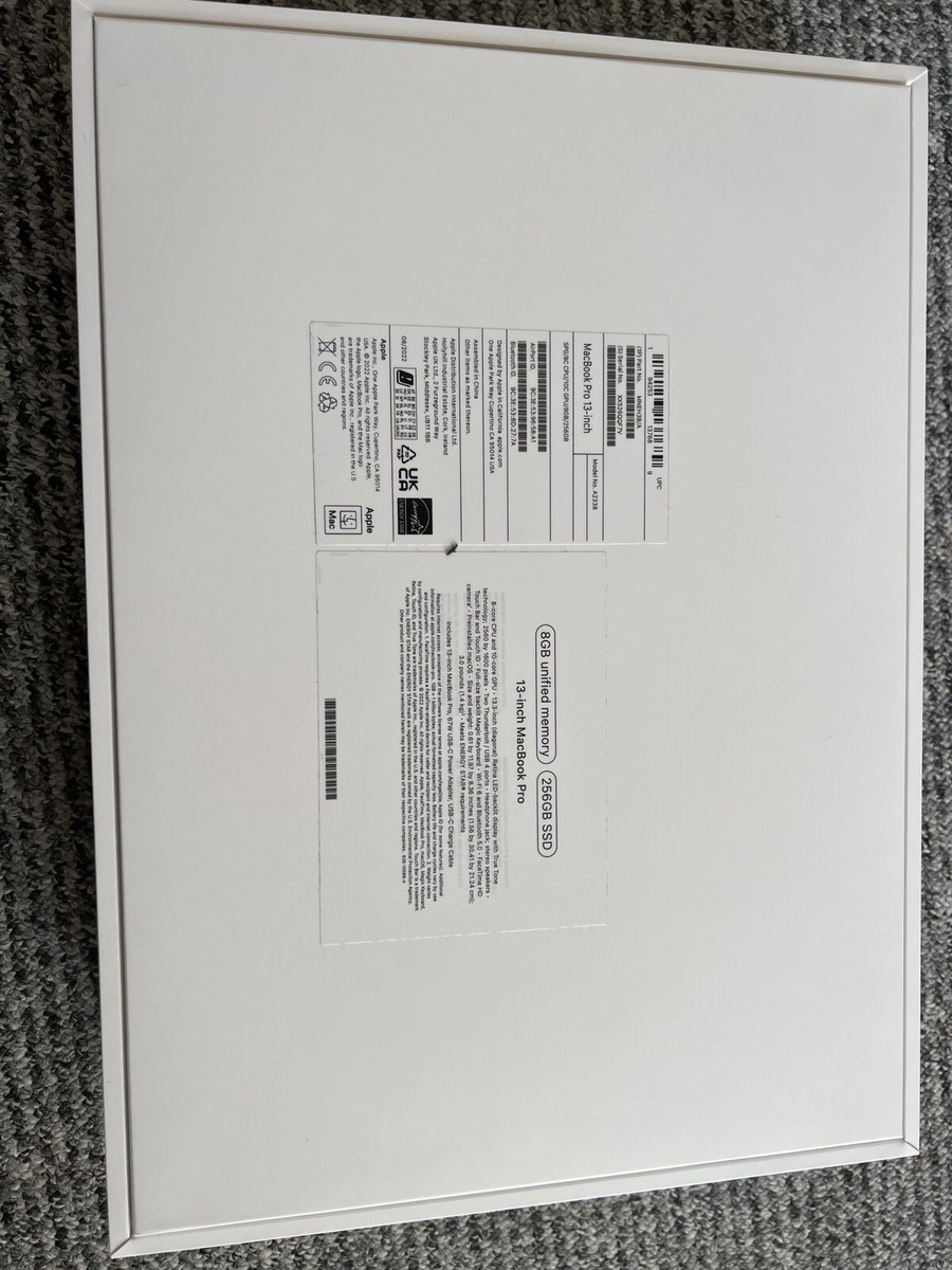 Boîte Vide Pour MacBook Pro 13 A1989, Emballage D'origine Apple, Reconditionné